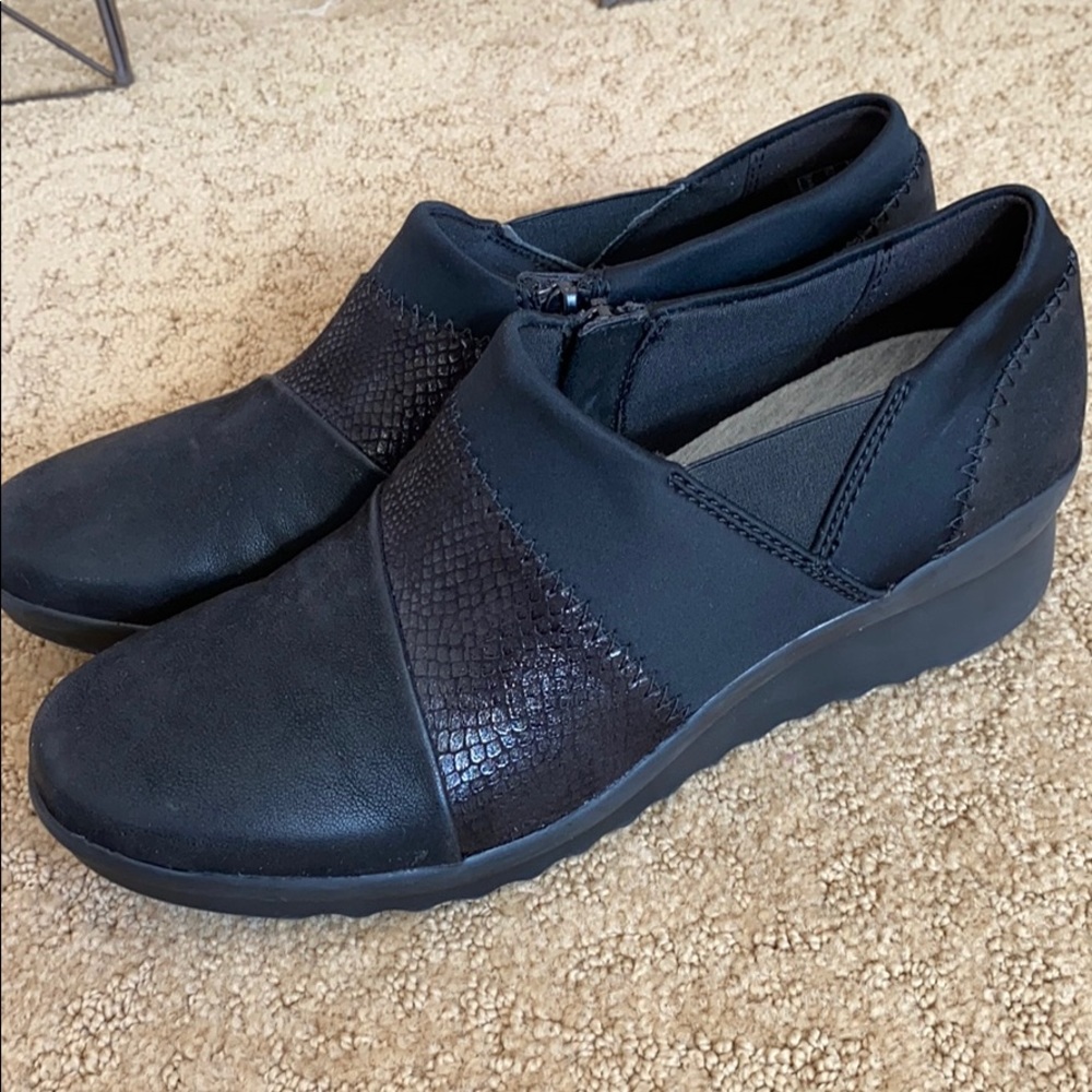 Clark’s Caddell Denali Ankle Wedges -NWOT
